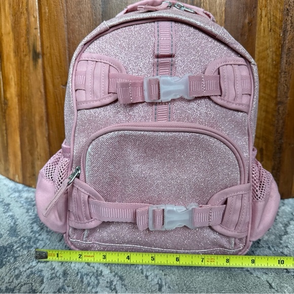 POTTERY BARN KIDS Mackenzie Light Pink Sparkle Glitter Backpack- Small - Picture 2 of 10